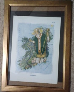 Antique Caricature Map "Ireland" Lilian Lancaster  - Picture 1 of 1