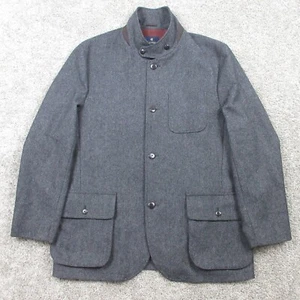 Brooks Brothers Jacket Mens XXL 2XL Gray Wool Overcoat Moon England Wool Fabric - Picture 1 of 12