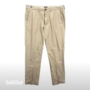 J.Crew Herren Chino Hose Beige Größe 32x30 Flatfront Gerades Bein - Bild 1 von 4