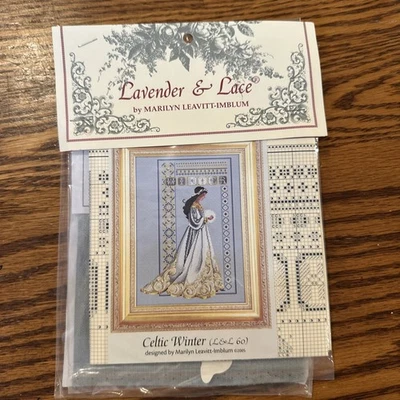 Lavender and Lace Celtic Winter Cross Stitch Pattern L&L 60 Marilyn Imblum - Image 1 of 4
