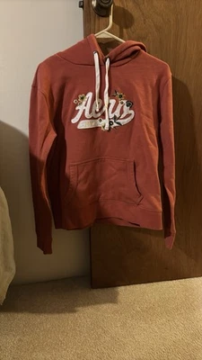 AEROPOSTALE Pullover Sudadera con Capucha Mujer Talla MED Naranja Floral Bordado Ropa Activa Foto 1 de 4