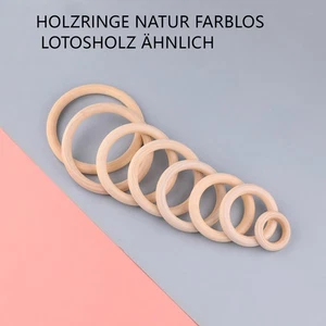 Holzringe Natur Farblos Lotosholz ähnlich Schmuck Makramee Holz Ring Dekoration - Picture 1 of 12