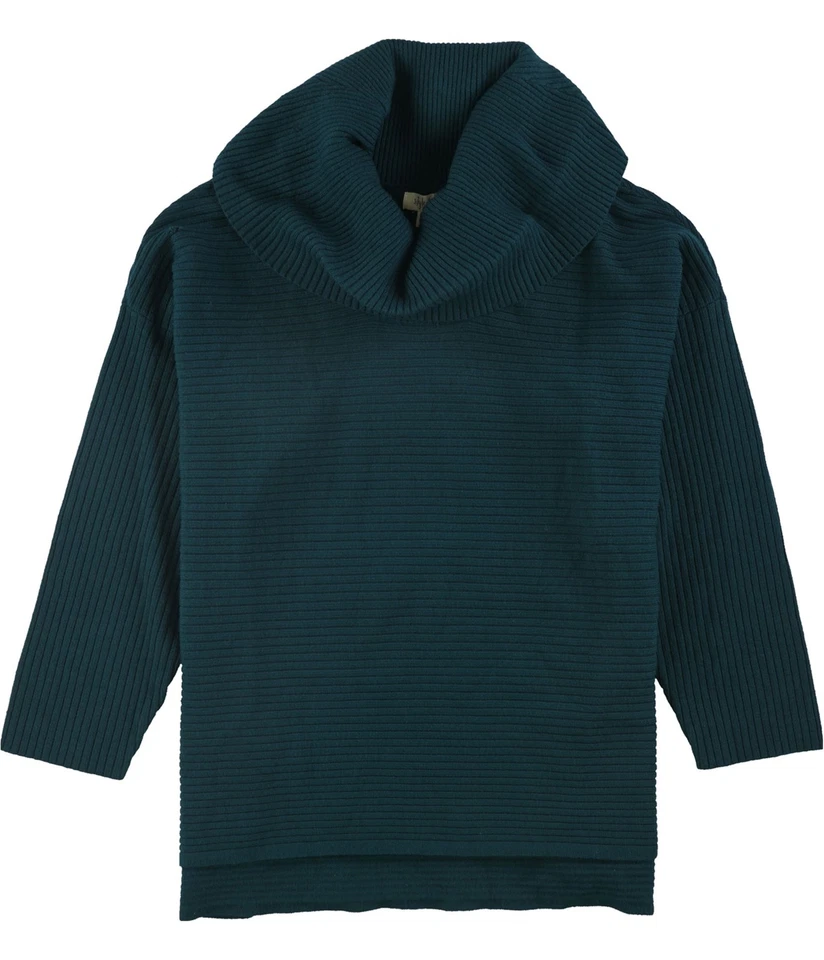 Suéter tejido cuello alto acanalado Style & Co. para mujer, verde, talla grande, 1X Foto 1 de 1