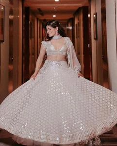 Bollywood Party Lehenga Choli Indian Designer Lehnga Wear Wedding Ethnic eid 1 - Picture 1 of 11