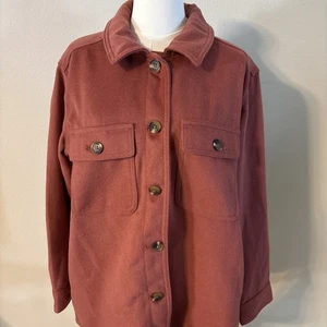 Old Navy Women’s Rust Orange Coat shirt Size M - Picture 1 of 12