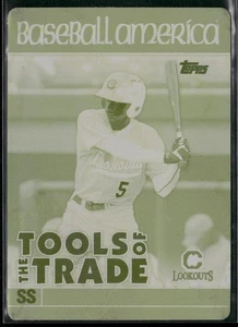 2010 Topps Pro Debut Dee Gordon Baseball America's Printing Plates Yellow #/1 - Picture 1 of 2