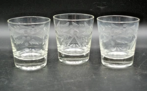 Bicchieri Rocce Vintage Incisi Old Fashioned Palla Bassa Barware 3 MCM - Foto 1 di 11