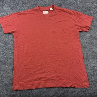 Vtg Esprit Sport T Shirt Mens L Faded Orange Plain Blank Pocket - Image 1 of 4