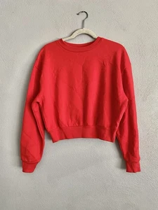 Sudadera Wild Fable Talla Grande Roja Recortada Cuello Redondo Estilo - Imagen 1 de 5