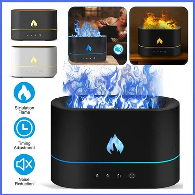 250ml USB Air Humidifier Essential Oil Aroma Diffuser 3D Flame Mist Home Decor - Image 1 of 4