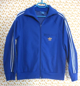 Veste Adidas Bleu 1 poche Made France Ventex 70'S Vintage Oldschool Jacket - L - Imagen 1 de 7