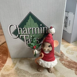 Charming Tails Maus Figur - Der süßeste kleine Feiertagshut im Originalkarton - Bild 1 von 3
