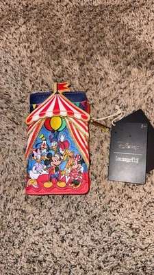 Loungefly Disney Mickey Mouse and Friends Circus Tent Snap Wallet NWT - Image 1 of 3