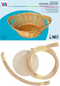 VBS Bastelset Peddigrohr Brotkorb Geflecht  H10cm L28cm Ø16cm - Kreativset DIY - Bild 1 von 4
