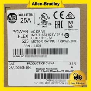 Unità AC PowerFlex 523 4kW 5Hp AB 25A-D010N104 2022 nuova sigillata - Foto 1 di 7