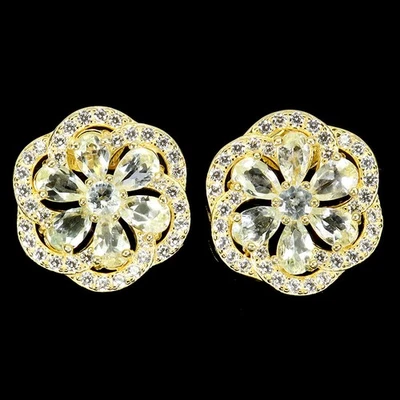 925 Orecchini Argento Sterling Pera Acquamarina Gemma Senza USA Import Tasse - Immagine 1 di 4