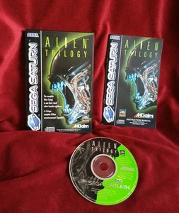 ALIEN TRILOGY VINTAGE SEGA SATURN GAME  PAL COMPLETE 1996 WITH MANUAL  - Picture 1 of 8