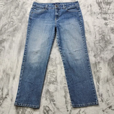 Pantalones de mezclilla BandolinoBlu para mujer 14 CORTOS azules mandie calce clásico pierna recta elástica Foto 1 de 4