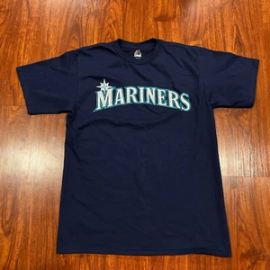 Majestic Youth Seattle Mariners Navy Jersey Shirt XL MLB Baseball Boys - Picture 1 of 5