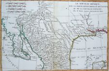 US California, Texas, Arizona, New Mexico, Louisiana, Mexico, map by Bonne, 1780