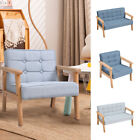 Wooden Frame Loveseat Sofa Bedroom Playroom Living Couch Armchair Settee Kids UK