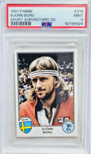 1981 Panini Sport Superstars #314 Bjorn Borg Tennis Card PSA 9 Mint POP 3