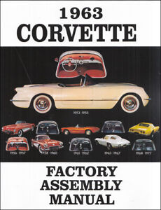 1963 Corvette Usine Assemblage Manuel Bound 63 Explosé Vues Chevy Chevrolet