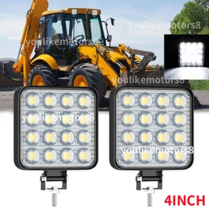 Work Light Square Frosted 12V Lamp Mini Digger Fog Spot Inc Bulb fit JCB 3CX - Picture 1 of 10