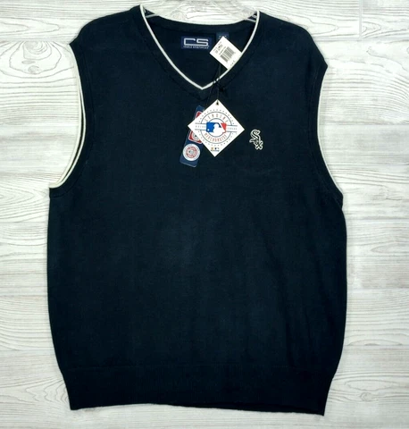 MLB Chicago White Sox NEW Mens XL Sleeveless V-Neck Pullover Sweater Vest NWT Cover