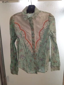 Vintage Damen Panhandle Slim Floral Rodeo Western Top - Bild 1 von 6