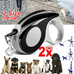 Automatic Retractable Long Dog Collars Lead Leash Strong Extendable Lockable AU - Picture 1 of 12