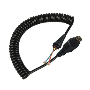 9ft/2.85m Stretchable Speaker Microphone Spring Cable Line for Hytera SM25A1 - Zdjęcie 1 z 8