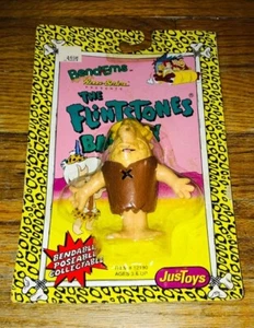 Vintage 1991 Just Toys Bend Ems Barney Flintstones Hanna Barbera Action Figure - Picture 1 of 1