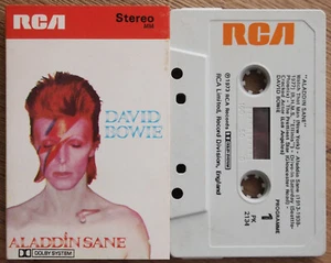 DAVID BOWIE - ALADDIN SANE (RCA NK13890) EARLY 1980s UK CASSETTE TAPE REISSUE - Picture 1 of 4