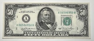 1981 $50 Fifty Dollar Bill Federal Reserve Note Boston MA Vintage Currency (A) - Picture 1 of 6