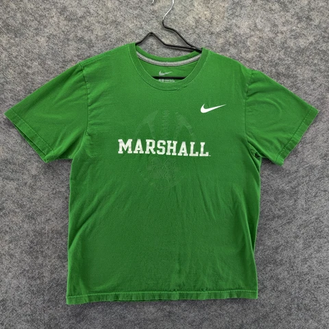 Marshall Thundering Herd Shirt Adult Men's Large Green Nike College Football Cover