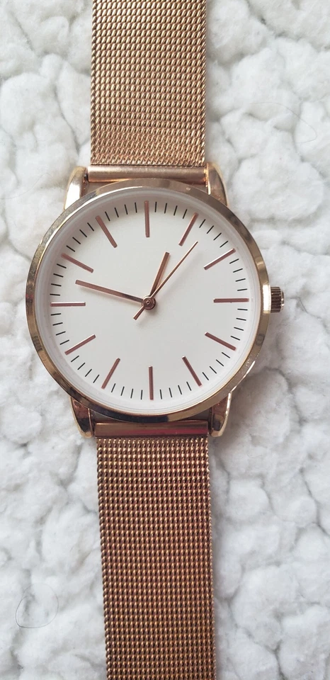 H&M Rosegold Tone Stainless Steel Unisex Quartz Watch, #143626 - Image 1 of 4