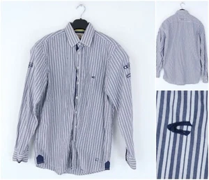 Mens CAMEL ACTIVE Shirt Medium Size Vintage Blue Striped Long Sleeve Casual Top - Picture 1 of 12