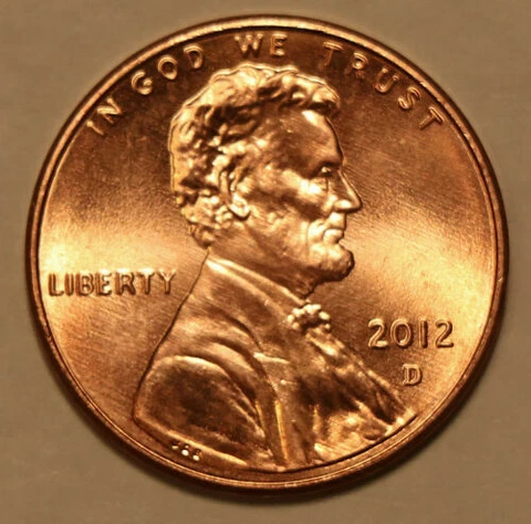 2012-D BU Lincoln Shield Penny P V C Cover