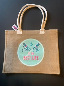 New Lake Life is the Best Life bag Beach Lake Camping Summer Bag Shopping Bag - Picture 1 of 3