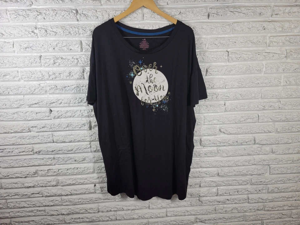 Женский топ Secret Treasures L XL пижама Цвет черный Over the Moon for You Смесь полимеров - Изображение 1 из 4