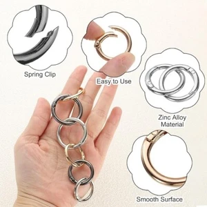 6 Stück Abzugsfeder O Ringe, Schnappclip geschweißte Zinklegierungsringe - Bild 1 von 4