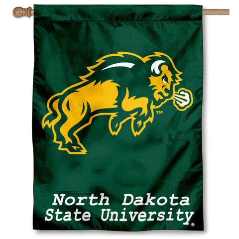 North Dakota State Bison NDSU University College House Flag Cover
