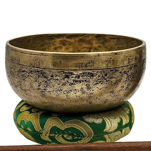 Antica ciotola da canto yoga 6" vintage piccola fatta a mano battuta a mano martellata tibetana - Foto 1 di 6