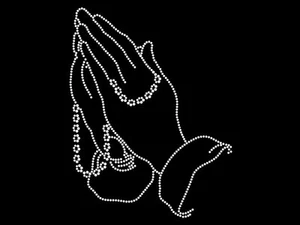 Diamant Sikh Hindu Christ Gebet Hände Transfer Bügelbild Motiv T-Shirts Taschen - Bild 1 von 1