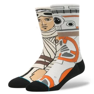 NEW STANCE STAR WARS THE RESISTANCE SOCKS REY BB8 | LARGE - M545C16RST-TAN - Picture 1 of 3