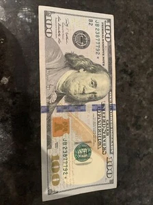 2009 $100 Dollar Star Note Serial Number JB 23877792 * United States - Picture 1 of 11