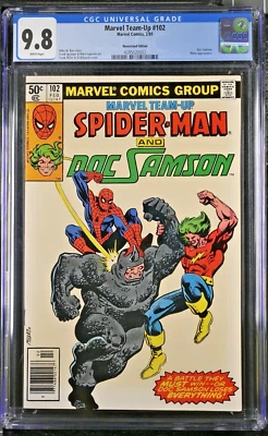 Marvel Team-Up #102 NEWSSTAND CGC 9.8 Spider-Man Doc Samson Frank Miller 1981 WP - Image 1 of 4