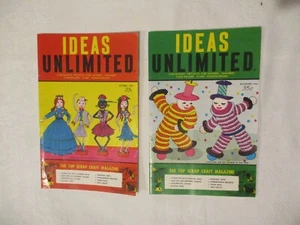 2 Vtg 1962 Ideas Unlimited Crafting Magazine Low Budget Projects, Students - Picture 1 of 10