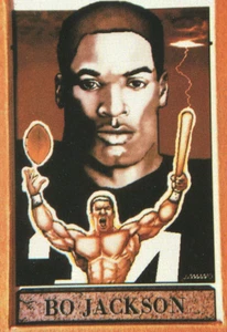 RARO-EXTRAÑO ARTE-TARJETA VARIACIÓN Bo Jackson ROYALS WHITE-SOX ANGELS   - Imagen 1 de 1